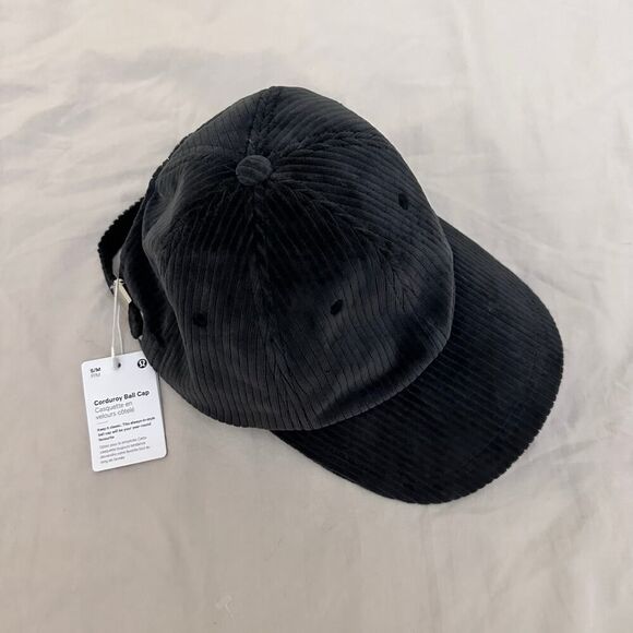 Lululemon Corduroy Ball Cap Black Grey Unisex LU9BPAS Size S/M Brand New - Picture 5 of 15